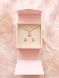Cupcakes - necklace and earrings jewellery set