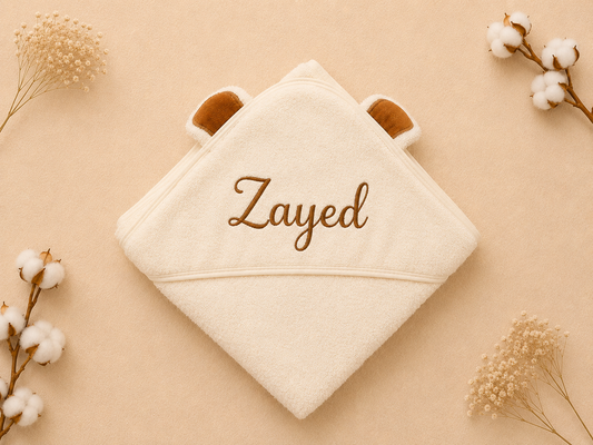 Personalised Hooded Baby Bath Towels