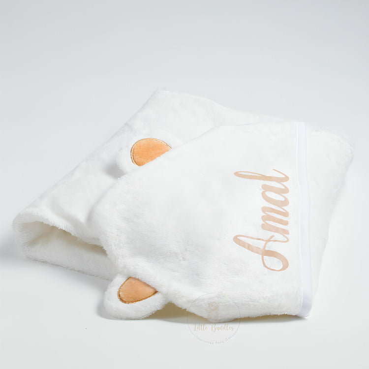 Personalised Hooded Baby Bath Towels