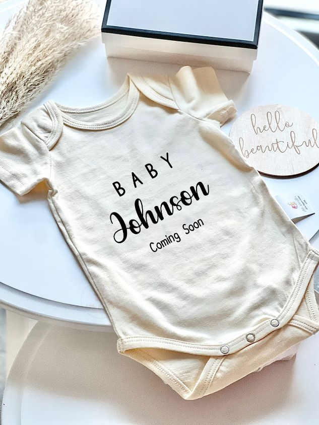 Baby announcement onesie store target