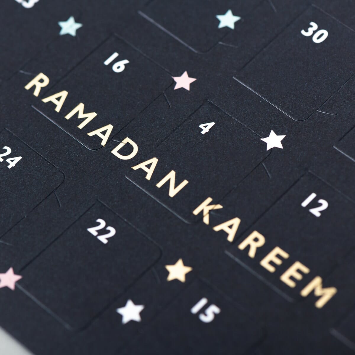 ramadan good deed calendars night sky design up close